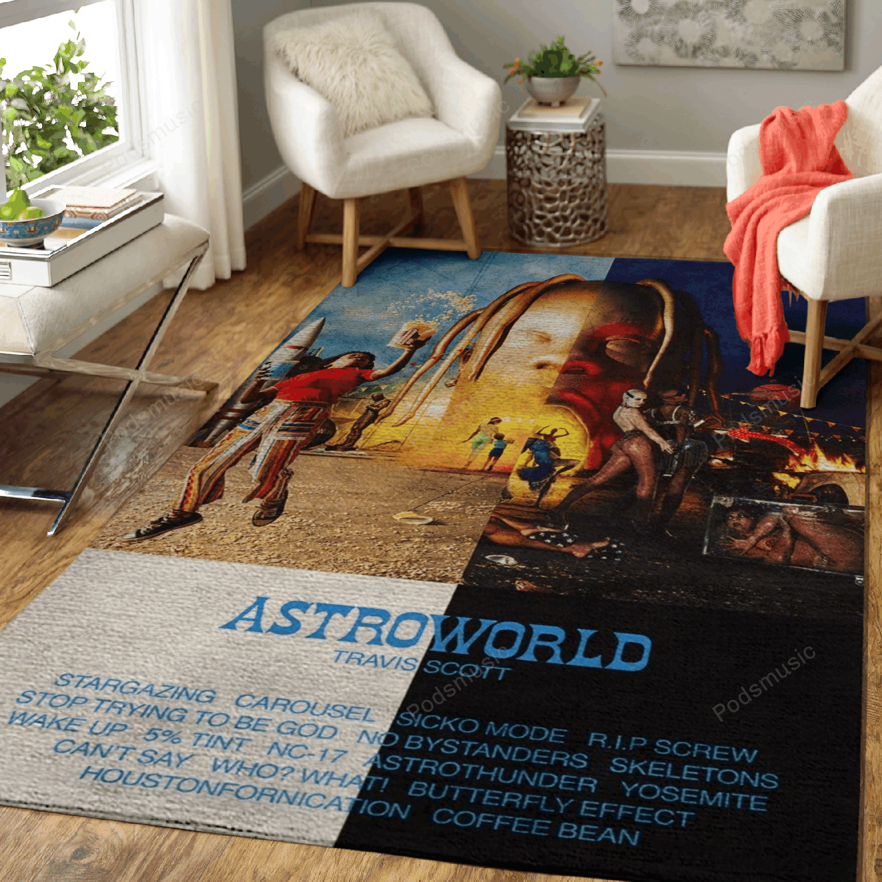 Travis Scott List Music Art For Fans Area Rug Living Room Carpet Rug Regtangle Carpet Floor Decor Home Decor V11214