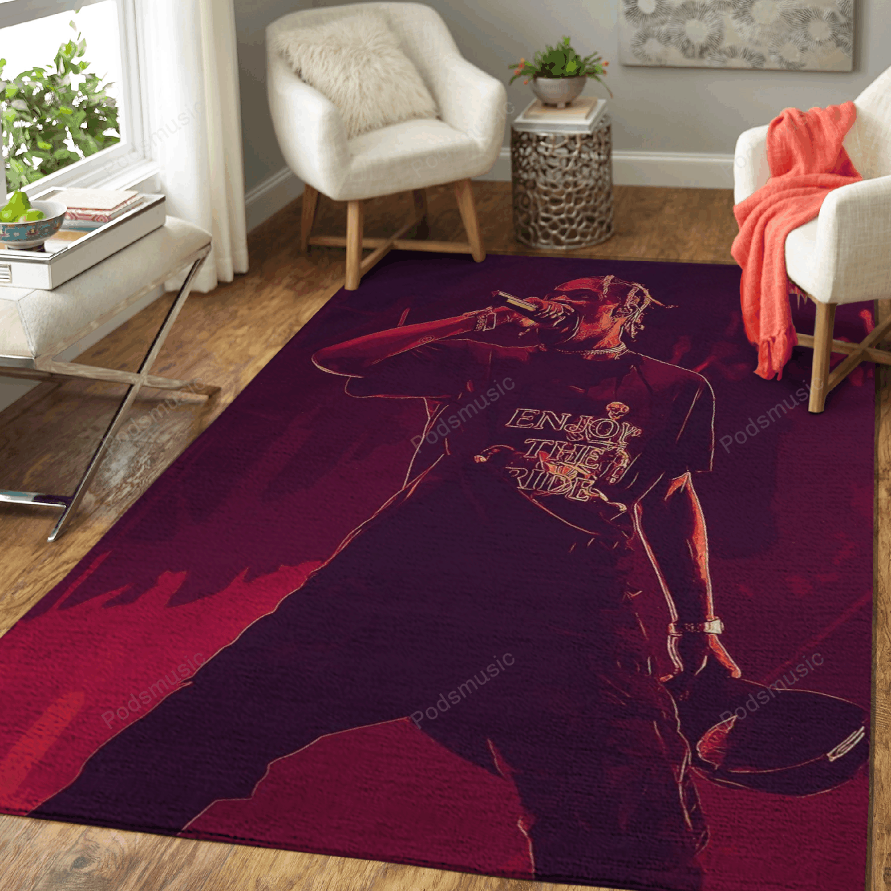 Travis Scott Rapper Music Travis Scott Art For Fans Area Rug Living Room Carpet Rug Regtangle Carpet Floor Decor Home Decor