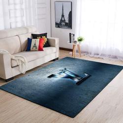 Triangle Blue Pattern Print Area Rug Living Room Rug Home Decor
