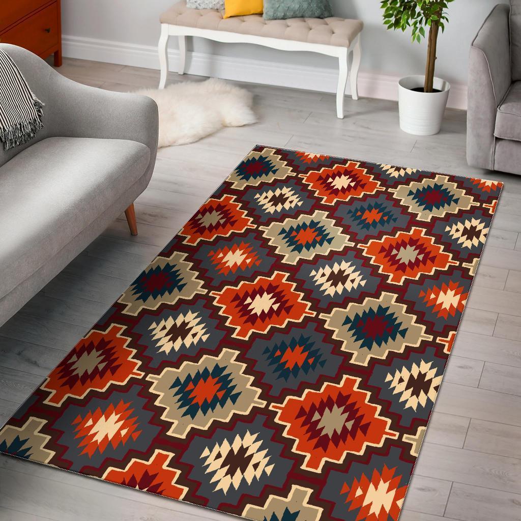 Tribal Indians Native American Aztec Navajo Print Area Rug Living Room Rug Home Decor