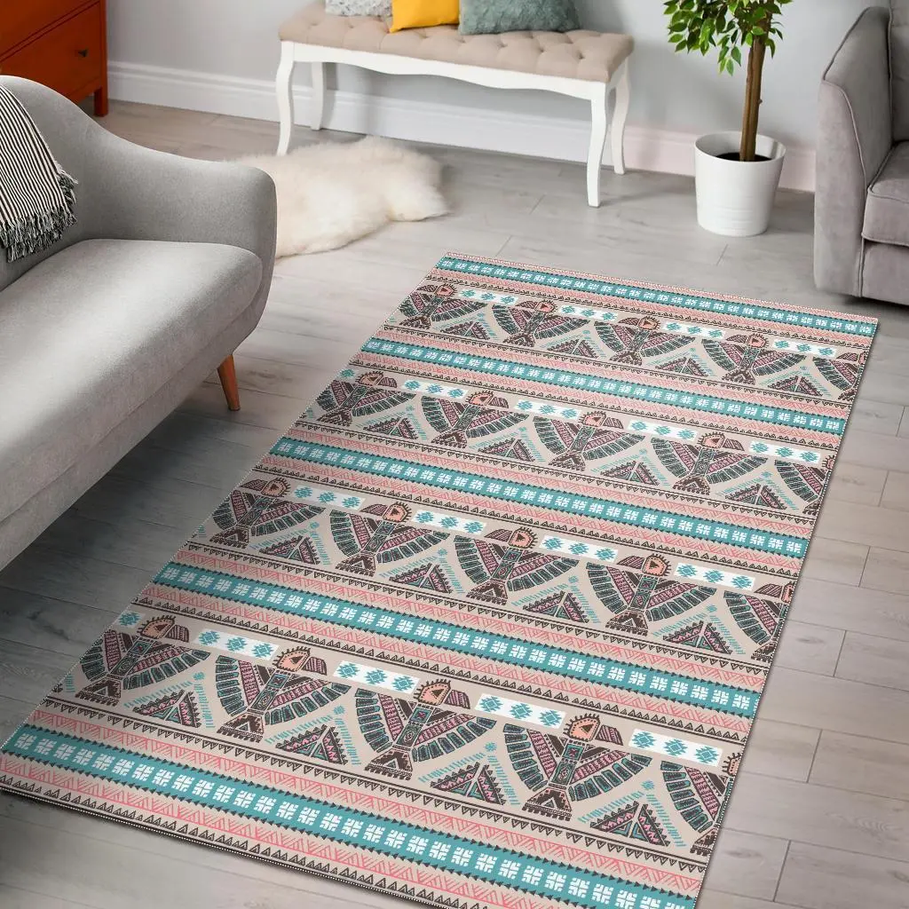 Tribal Native Indians American Aztec Navajo Print Area Rug Living Room Rug Home Decor