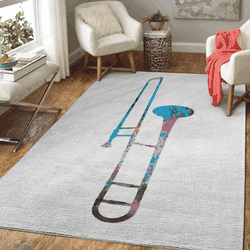 Trombone Music Art For Fans Area Rug Living Room Carpet Rug Regtangle Carpet Floor Decor Home Decor