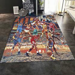 Tropical Flamingo Hibiscus Hawaiian Floral Pattern Print Area Rug Living Room Rug Home Decor