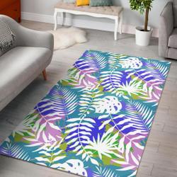 Tropical Palm Leaves Hawaiian Pattern Print Area Rug Living Room Rug Home Decor