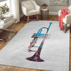 Trumpet Music Art For Fans Area Rug Living Room Carpet Rug Regtangle Carpet Floor Decor Home Decor