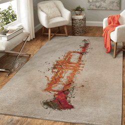 Trumpet Music Art Music Art For Fans Area Rug Living Room Carpet Rug Regtangle Carpet Floor Decor Home Decor