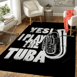 Tuba Music Music Art For Fans Area Rug Living Room Carpet Rug Regtangle Carpet Floor Decor Home Decor