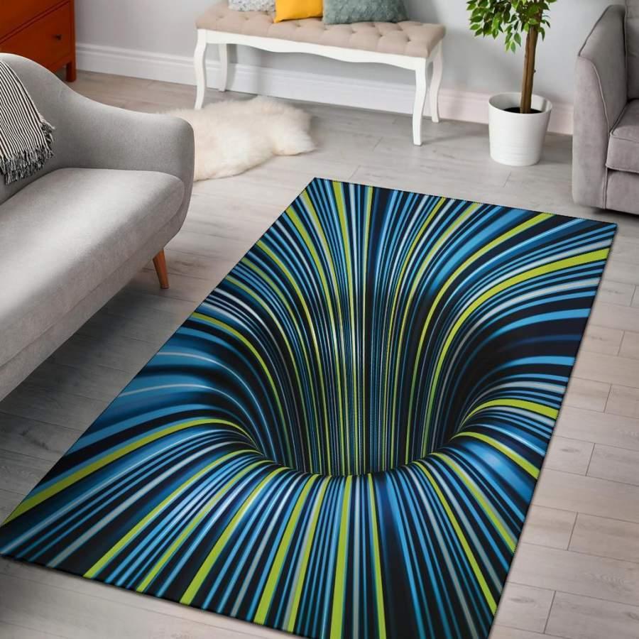 Tunnel Illusion Black Hole Area Rug Living Room Rug Home Decor Carpets
