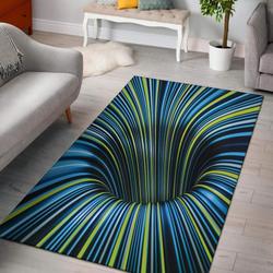 Tunnel Illusion Black Hole Area Rug Living Room Rug Home Decor Carpets
