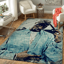 Tupac Shakur Musician On Painting Art For Fans Area Rug Living Room Carpet Rug Regtangle Carpet Floor Decor Home Decor