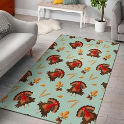 Turkey Thankgiving Print Pattern Area Rug Living Room Rug Home Decor