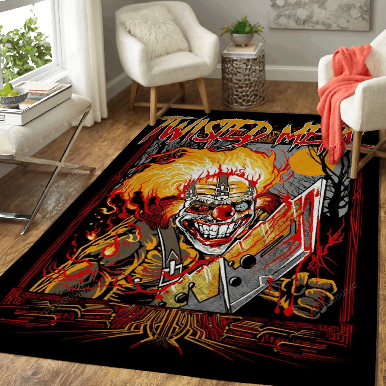 Twisted Metal Music Art For Fans Area Rug Living Room Carpet Rug Regtangle Carpet Floor Decor Home Decor