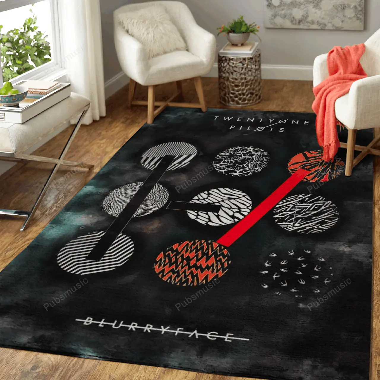Twntyoneplts Music Artworks Art For Fans Area Rug Living Room Carpet Rug Regtangle Carpet Floor Decor Home Decor