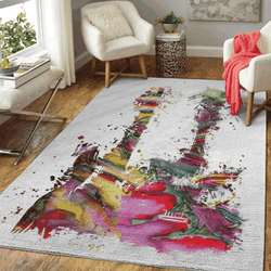 Two Funky Guitars Music Art For Fans Area Rug Living Room Carpet Rug Regtangle Carpet Floor Decor Home Decor