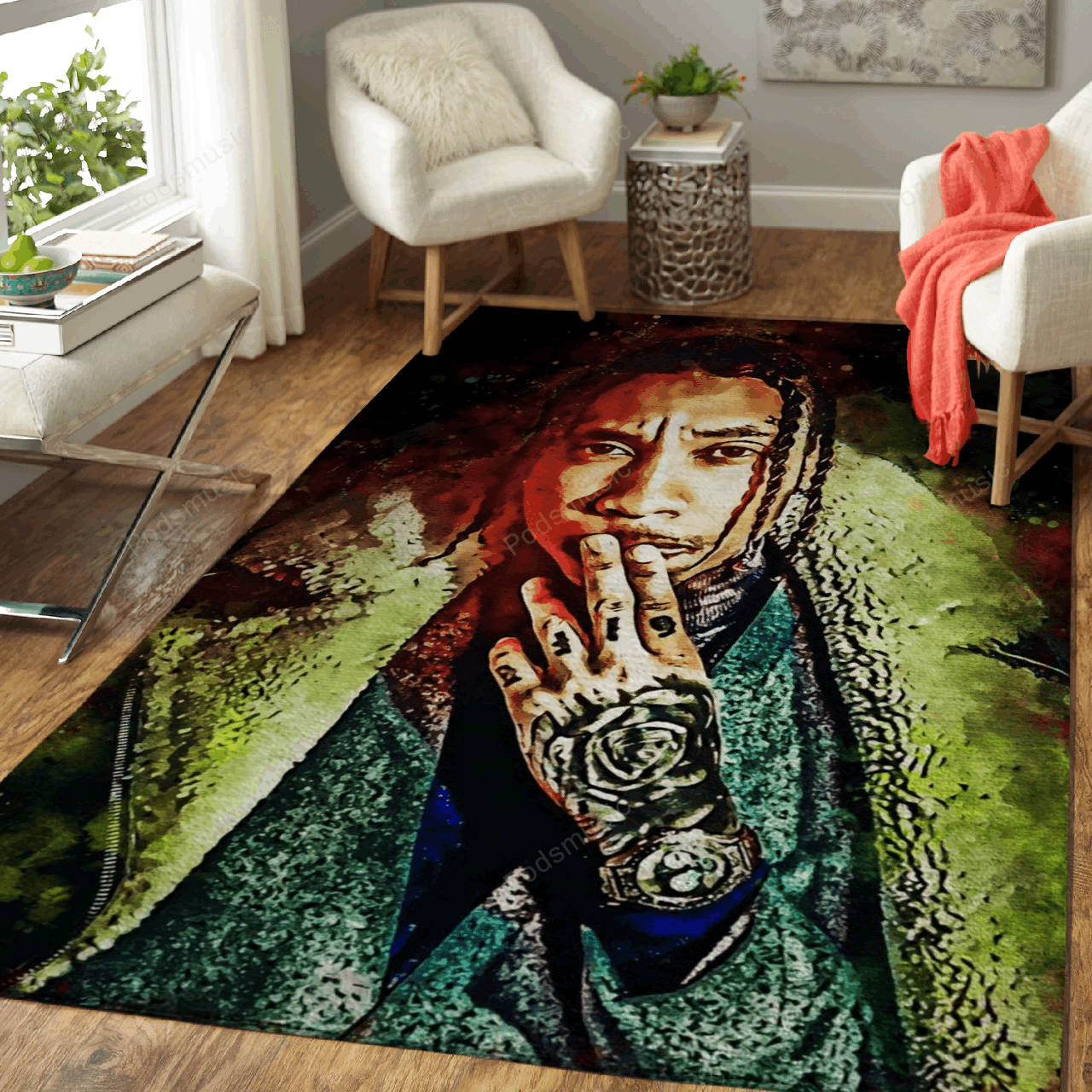 Tyga Rapper Music World Art For Fans Area Rug Living Room Carpet Rug Regtangle Carpet Floor Decor Home Decor