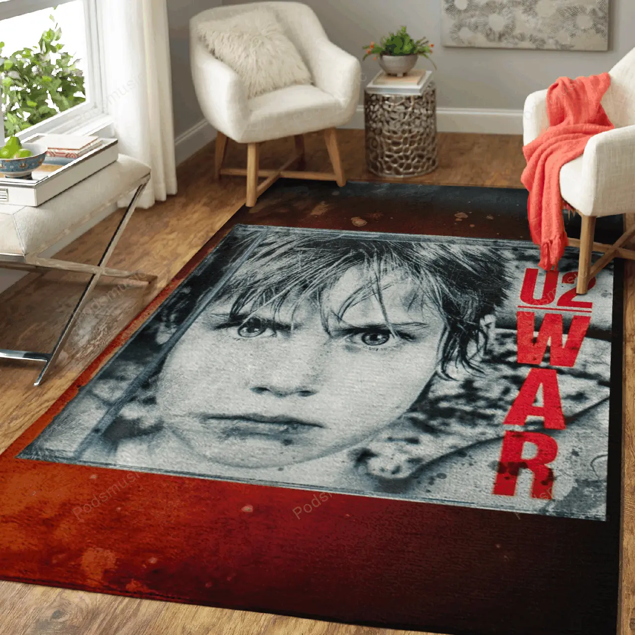 U2 War Music Vintage Artwork Art For Fans Area Rug Living Room Carpet Rug Regtangle Carpet Floor Decor Home Decor