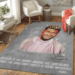 Usher Artwork Pop Music Collection Art For Fans Area Rug Living Room Carpet Rug Regtangle Carpet Floor Decor Home Decor