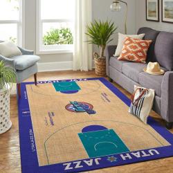 Utah Jazz Court Area Rug Nba Basketball Carpet Living Room Rug Regtangle Carpet
