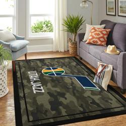 Utah Jazz Nba Area Rugs Camo Style Living Room Carpet Regtangle Carpet