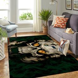 Utah Jazz Nba Area Rugs Team Logo Skull Style Living Room Regtangle Carpet