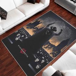 V For Vendetta Area Rug Living Room Rug Home Decor Home Decor Bedroom Living Room Decor