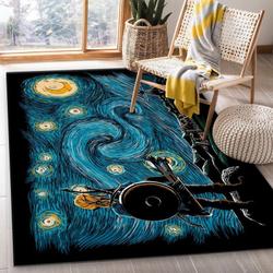 Van Gogh Starry Night Zelda Link Breath Of The Wild Area Rug Living Room And Bed Room Rug Rug Regtangle Carpet Floor Decor Home Decor