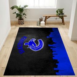 Vancouver Canucks Skyline NHL Team Logo Rug Living Room Rug Home Us De