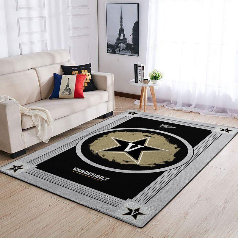 Vanderbilt Commodores Area Rugs Ncaa Football Basketball Living Room Carpet Team Logo Floor Home Decor 20030368