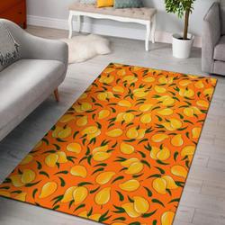 Vegan Pattern Print Area Rug Living Room Rug Home Decor