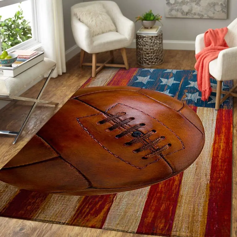 Vintage Soccer On American Flag Area Rugs Floor Home Decor Rb7A8E7E9213 Rug Regtangle Carpet Floor Decor Home Decor