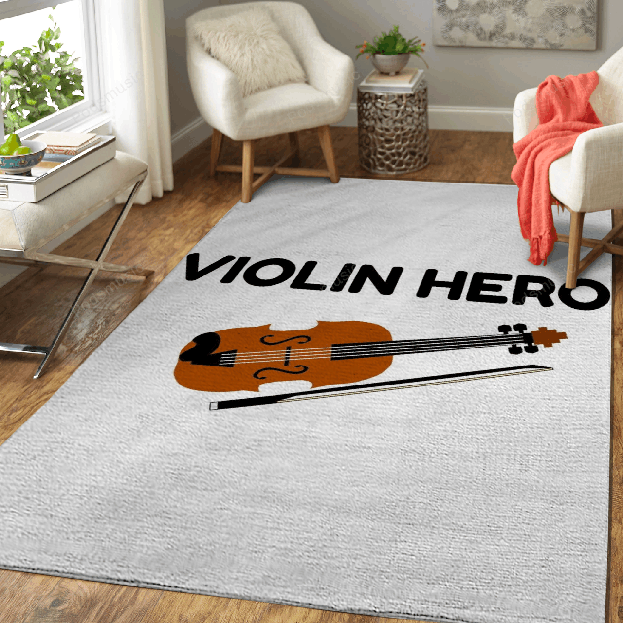 Violin Hero Music Art For Fans Area Rug Living Room Carpet Rug Regtangle Carpet Floor Decor Home Decor