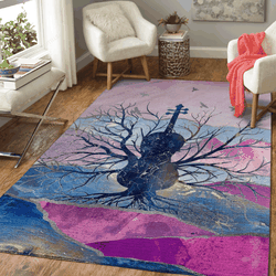 Violin Music Tree Music Art Art For Fans Area Rug Living Room Carpet Rug Regtangle Carpet Floor Decor Home Decor