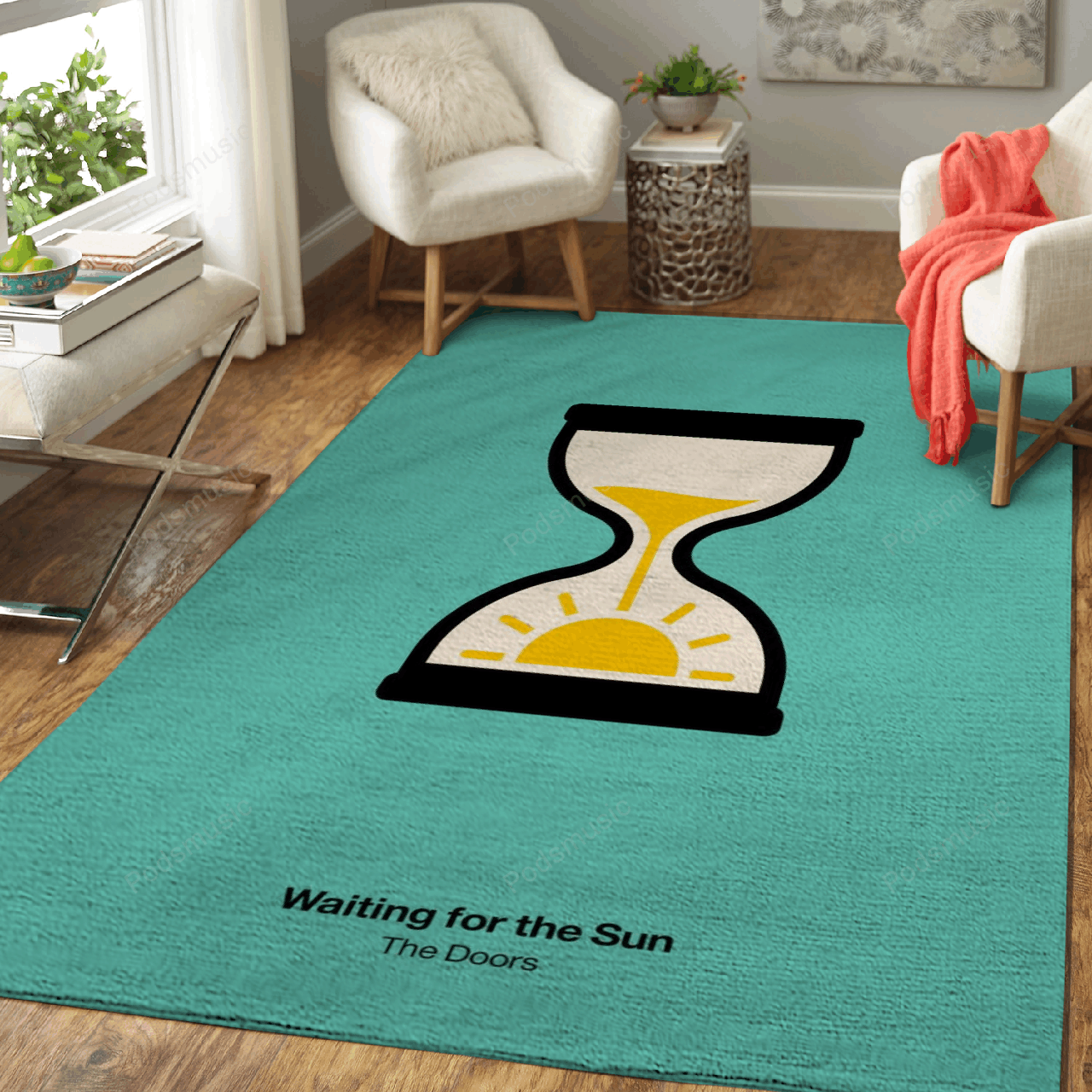 Waiting For The Sun Music Art For Fans Area Rug Living Room Carpet Rug Regtangle Carpet Floor Decor Home Decor