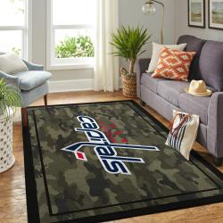 Washington Capitals Nhl Area Rugs Camo Style Living Room Regtangle Carpet