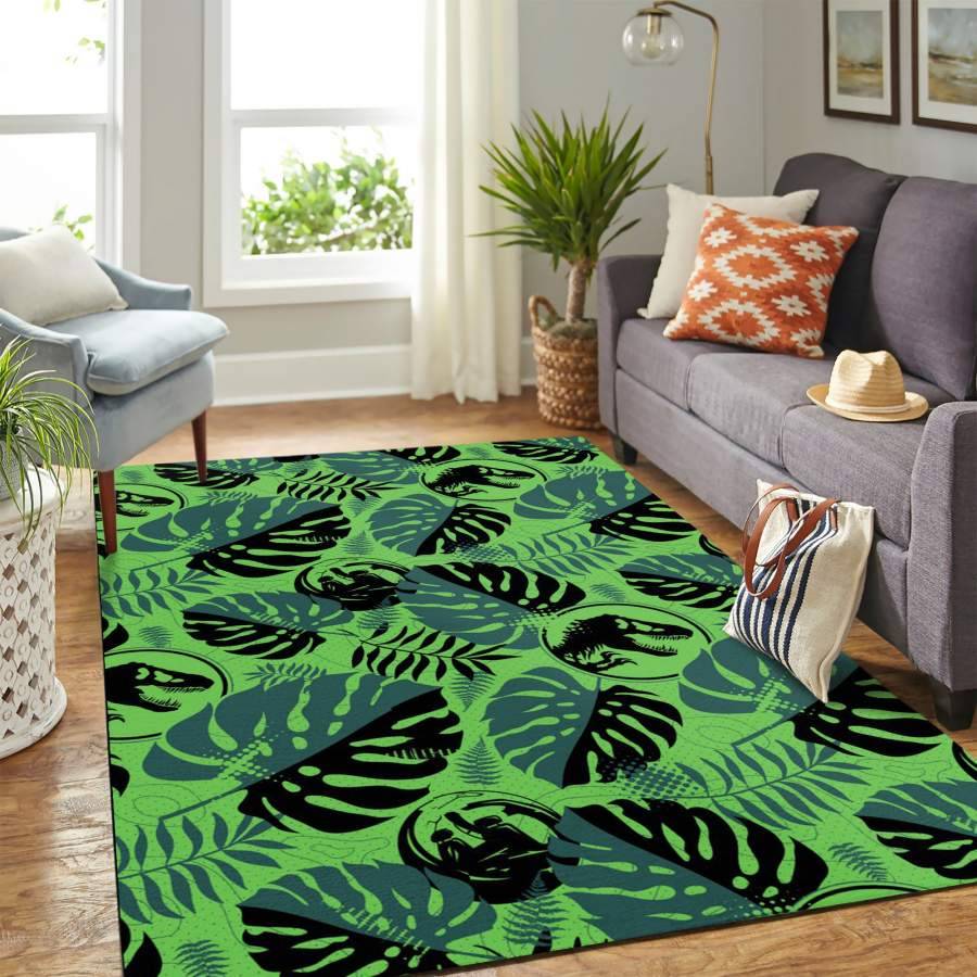 Greeny Tropical Leaves Area Rug Living Room Rug Home Decor 2002171