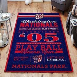 Washington Nationals Area Rug Living Room Rug Mlb Team Logo Rug V4250