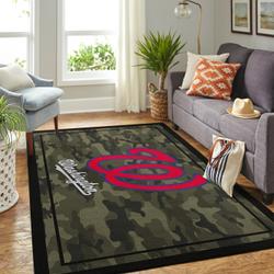 Washington Nationals Camo Style Area Rug Living Room Rug Mlb Team Logo Rug