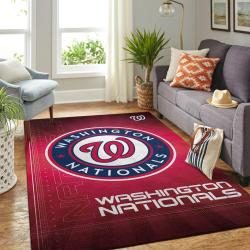 Washington Nationals Area Rug Living Room Rug Mlb Team Logo Rug