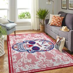 Washington Nationals Skull Style Area Rug Living Room Rug Mlb Team Logo Rug