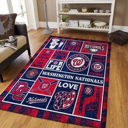 Washington Nationals Area Rug Living Room Rug Mlb Team Logo Rug V6686