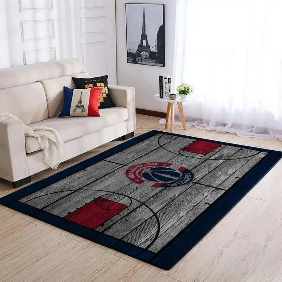 Washington Wizards Rug Nba Basketball Living Room Rug Regtangle Carpet V4240