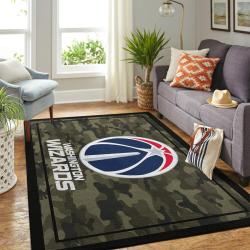 Washington Wizards Nba Area Rugs Camo Style Living Room Carpet Regtangle Carpet