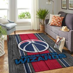 Washington Wizards Nba Wooden Style Living Room Carpet Rug Regtangle Carpet