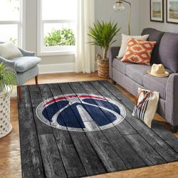 Washington Wizards Nba Grey Rug Wooden Style Living Room Regtangle Carpet