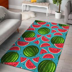 Watermelon Piece Blue Pattern Print Area Rug Living Room Rug Home Decor