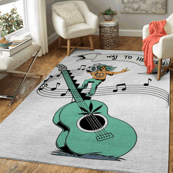 Way To Heaven Music Guitar Music Art For Fans Area Rug Living Room Carpet Rug Regtangle Carpet Floor Decor Home Decor