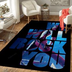 We Will Rock You Music Art For Fans Area Rug Living Room Carpet Rug Regtangle Carpet Floor Decor Home Decor