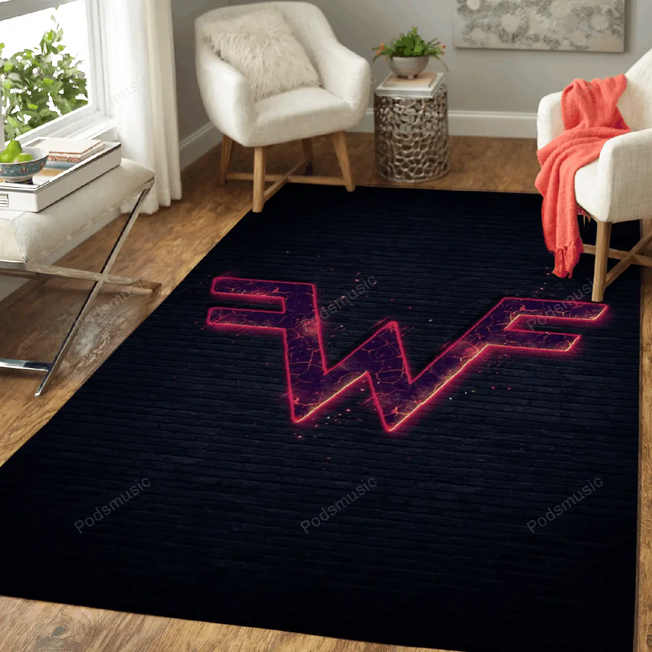 Weezer Music Symbol Art For Fans Area Rug Living Room Carpet Rug Regtangle Carpet Floor Decor Home Decor
