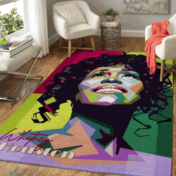 Whitney Houston American Music Singer Pop Art Area Rug Area Rug Living Room Carpet Rug Regtangle Carpet Floor Decor Home Decor