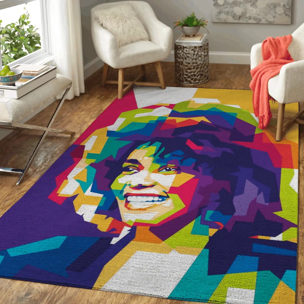 Whitney Houston Music Pop Art Area Rug Area Rug Living Room Carpet Rug Regtangle Carpet Floor Decor Home Decor